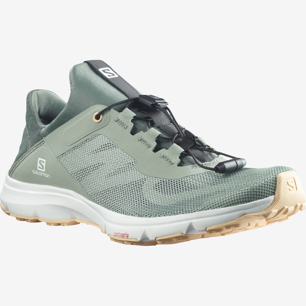 Women's Salomon AMPHIB BOLD 2 Sandals Green/Cream | BTHI-31207