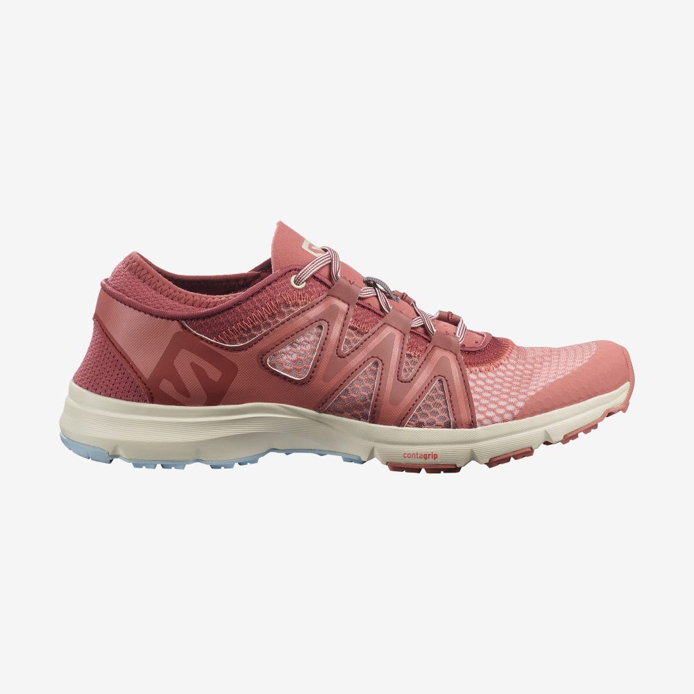 Women\'s Salomon CROSSAMPHIBIAN SWIFT 2 Sandals Dark Red/Blue | GXUN-92153