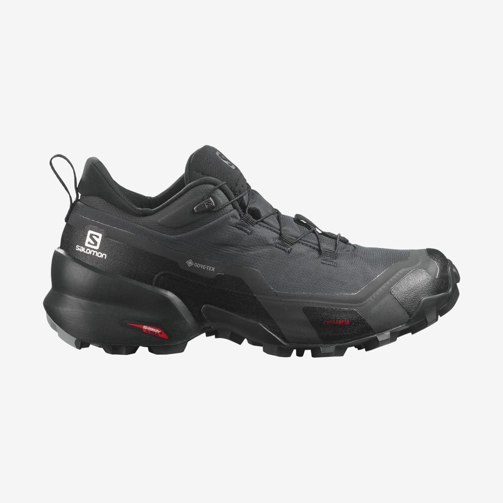 Women\'s Salomon CROSS HIKE GORE-TEX Hiking Shoes Black | TERY-73291