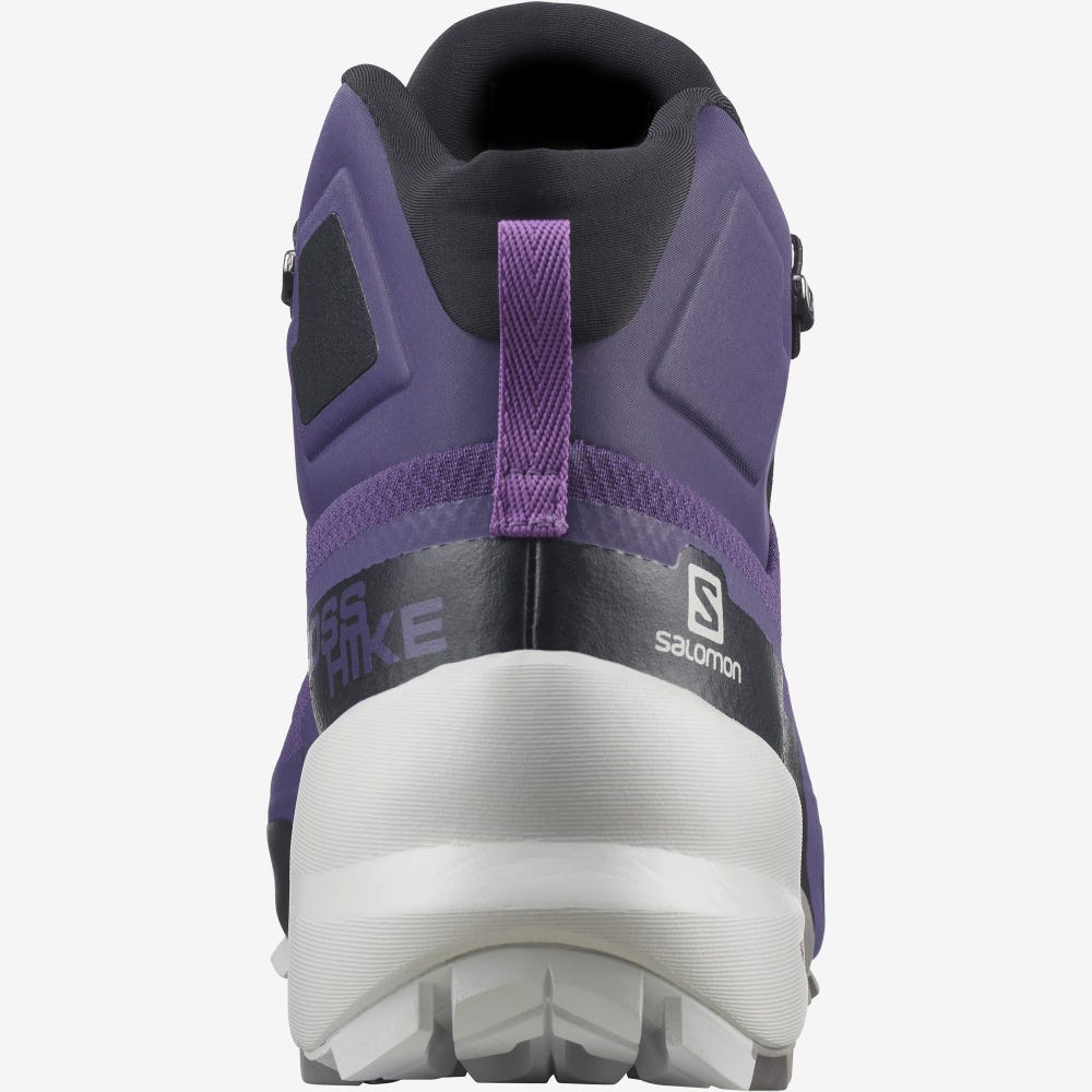 Women's Salomon CROSS HIKE MID GORE-TEX Hiking Boots Purple/Grey/Royal Purple | RAMJ-07294