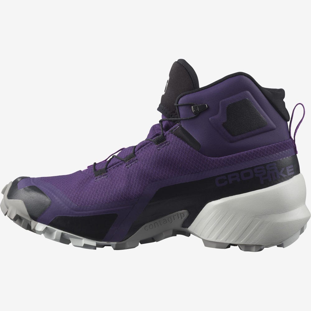 Women's Salomon CROSS HIKE MID GORE-TEX Hiking Boots Purple/Grey/Royal Purple | RAMJ-07294