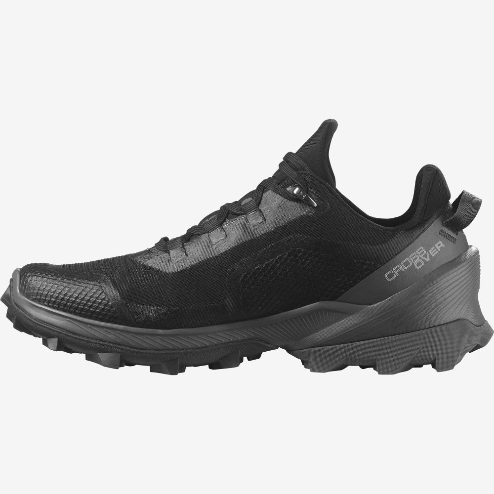 Women's Salomon CROSS OVER GORE-TEX Hiking Shoes Black | KSPB-68972