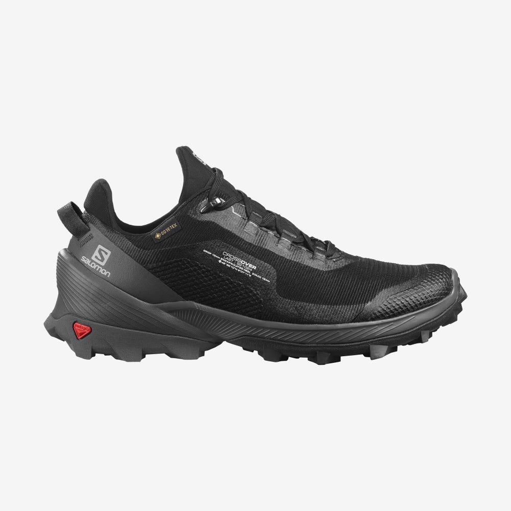 Women\'s Salomon CROSS OVER GORE-TEX Hiking Shoes Black | KSPB-68972