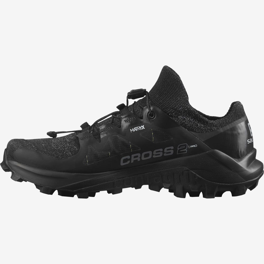 Women's Salomon CROSS PRO 2 Trail Running Shoes Black | PXMW-79503