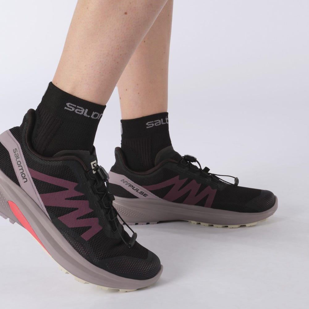 Women's Salomon HYPULSE Trail Running Shoes Black | WYHS-38049