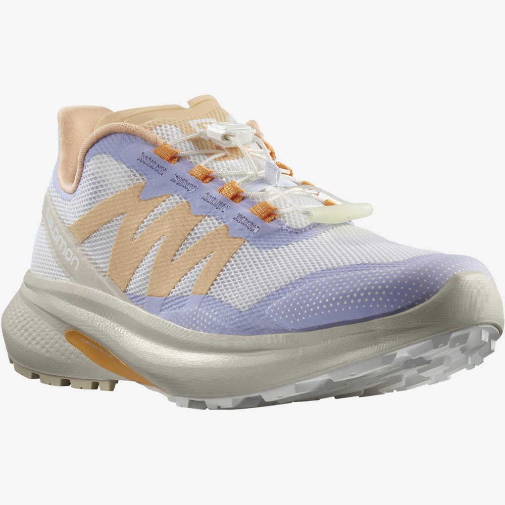 Women's Salomon HYPULSE Trail Running Shoes White/Cream/Purple | XZCU-43670