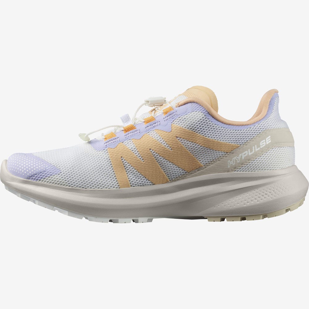 Women's Salomon HYPULSE Trail Running Shoes White/Cream/Purple | XZCU-43670