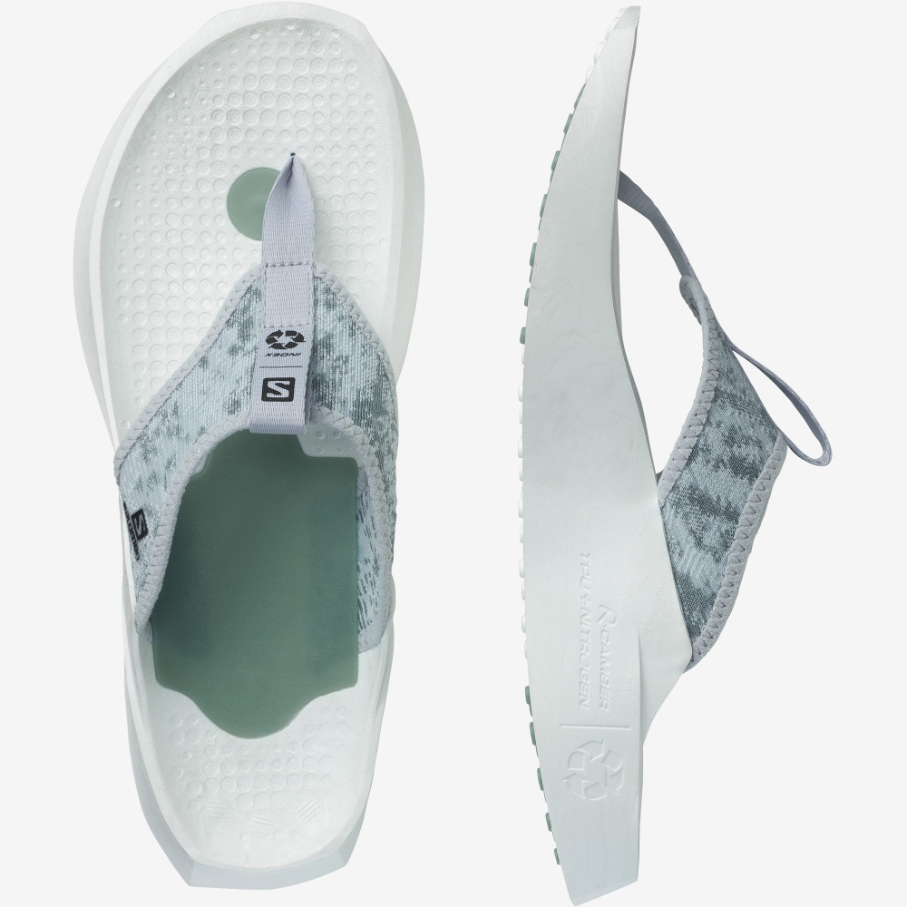 Women's Salomon INDEX BREAK Flip Flops Blue/White | OAEF-97241