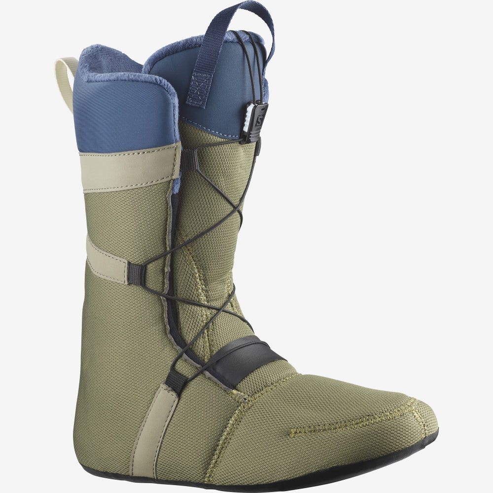 Women's Salomon IVY BOA Snowboard Boots Olive/Deep Green/Blue | WYHI-13856