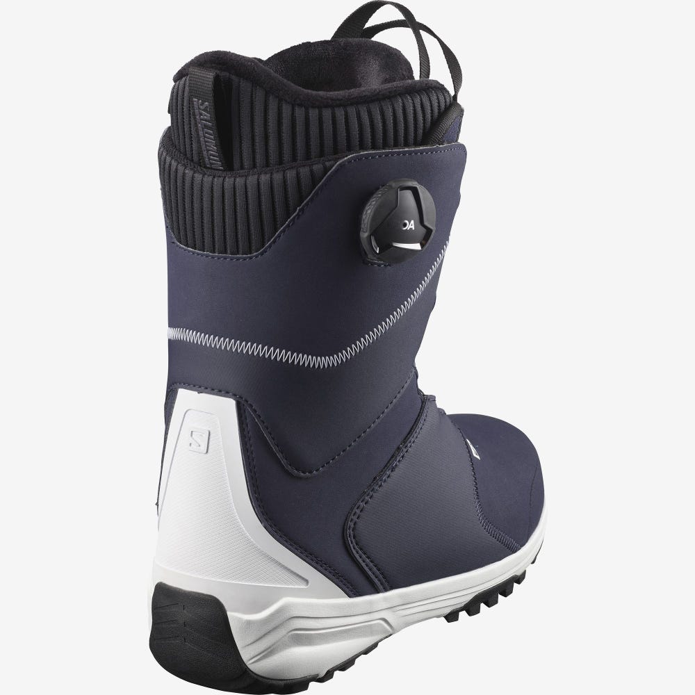 Women's Salomon KIANA DUAL BOA Snowboard Boots Blue/White | EDFV-64307