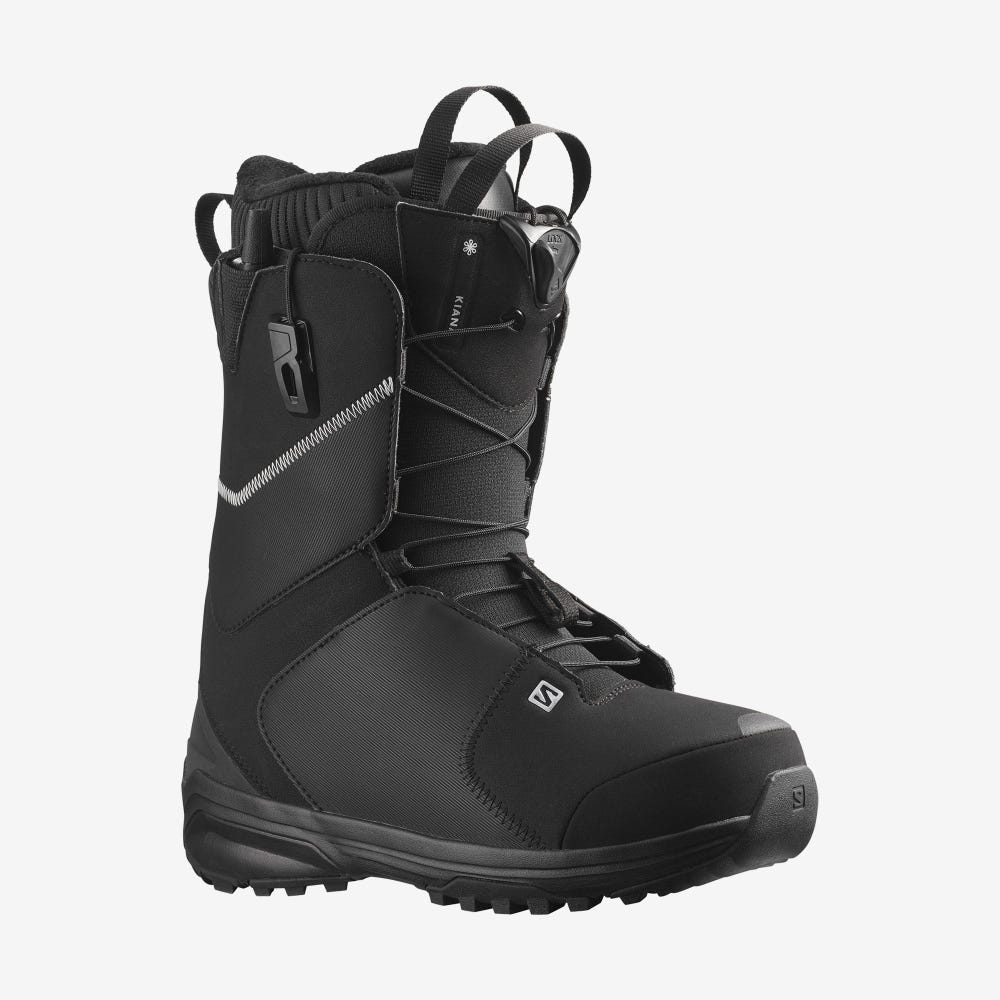 Women\'s Salomon KIANA Snowboard Boots Black/Silver | GSOY-32105
