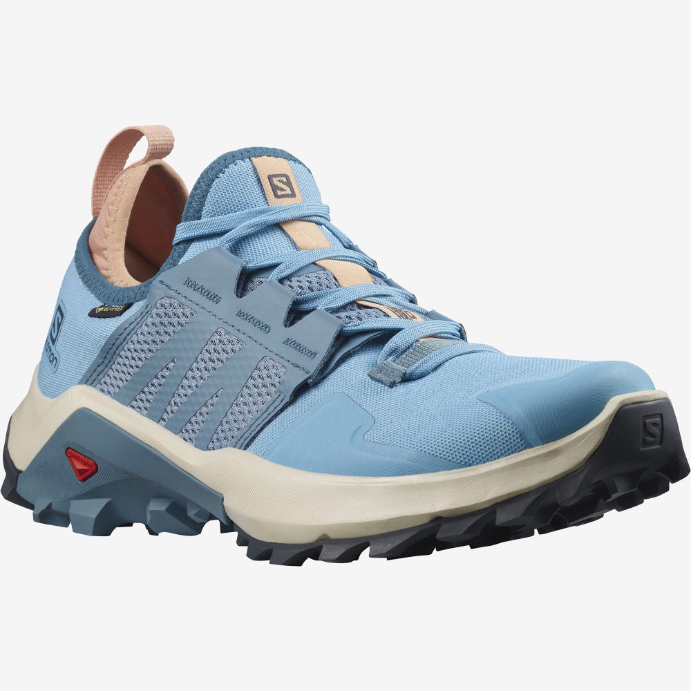 Women's Salomon MADCROSS GORE-TEX Trail Running Shoes Blue | OKZU-36249