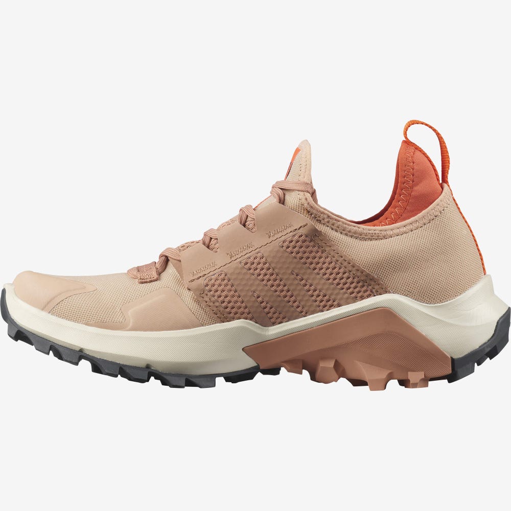 Women's Salomon MADCROSS Trail Running Shoes Beige/Red Orange | IDSZ-43952