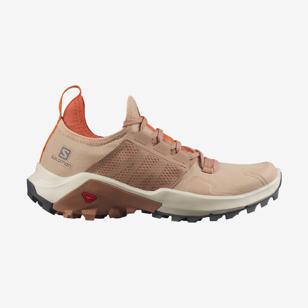 Women\'s Salomon MADCROSS Trail Running Shoes Beige/Red Orange | IDSZ-43952