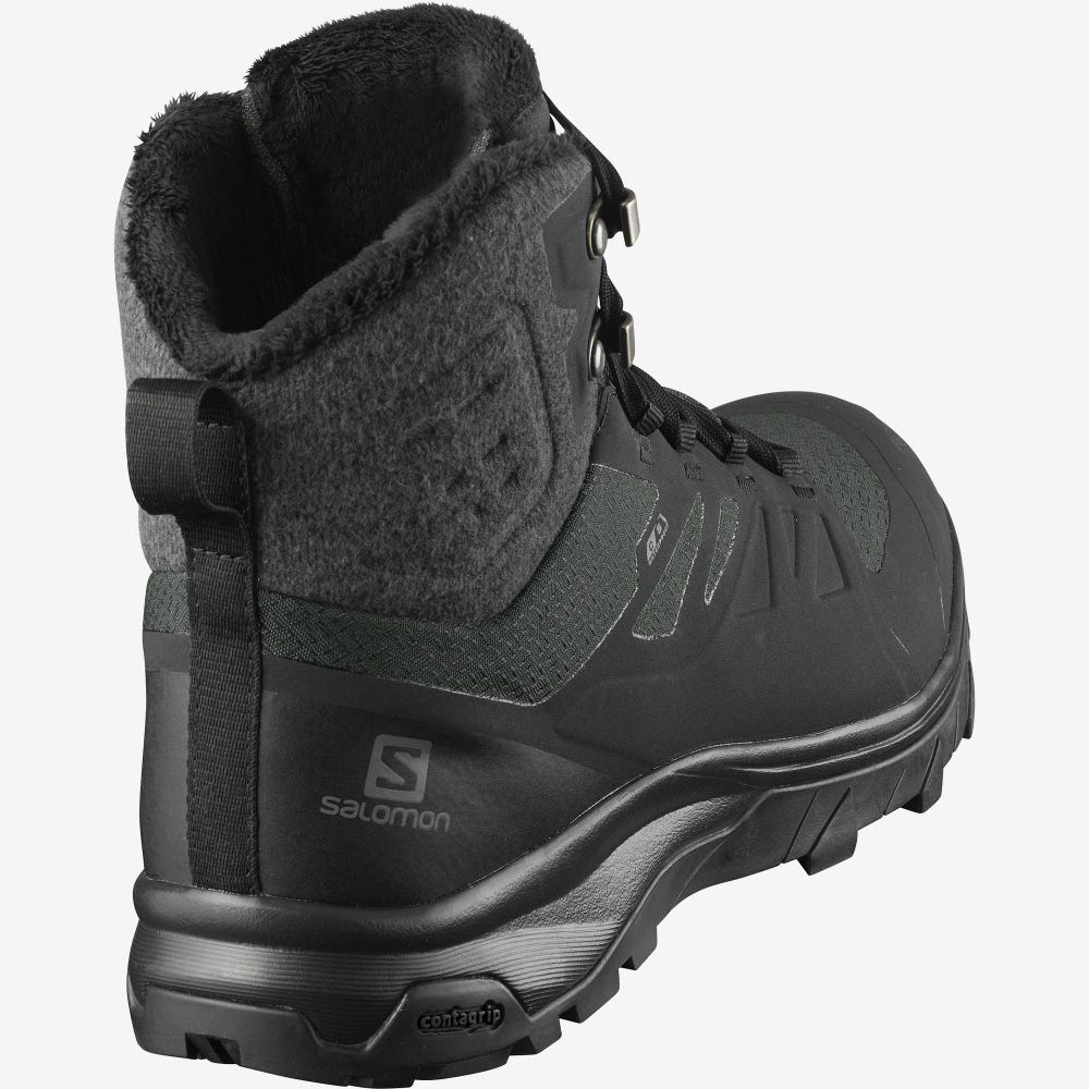 Women's Salomon OUTBLAST THINSULATE™ CLIMASALOMON™ WATERPROOF Hiking Boots Black | HGYM-08324