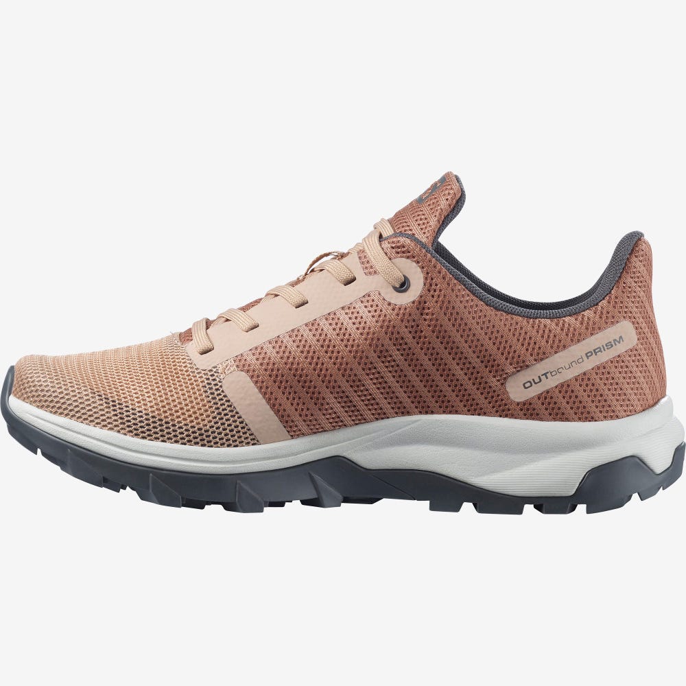 Women's Salomon OUTBOUND PRISM Hiking Shoes Beige | KCZR-57694