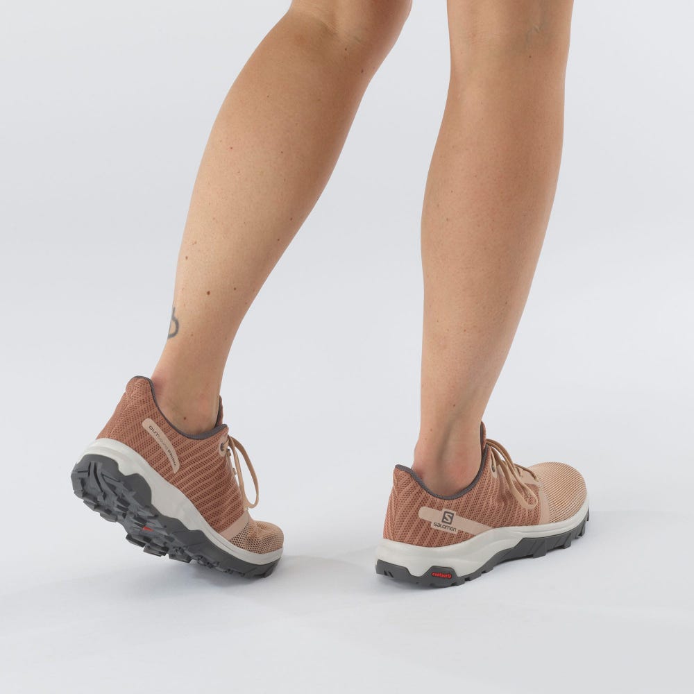 Women's Salomon OUTBOUND PRISM Hiking Shoes Beige | KCZR-57694