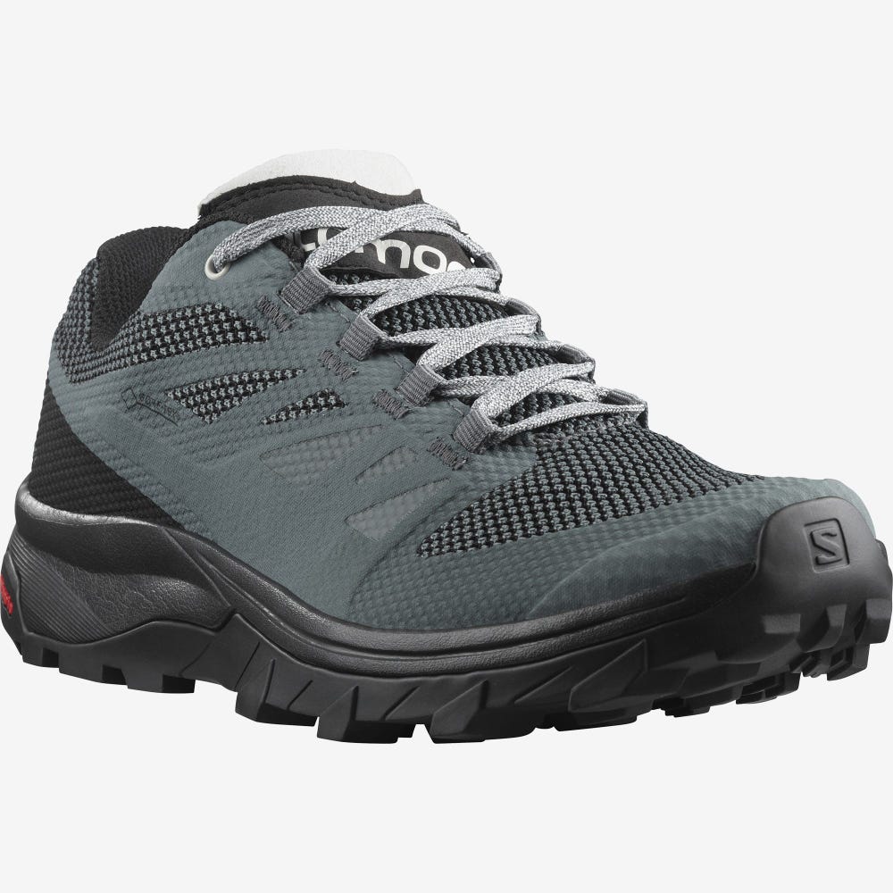 Women's Salomon OUTLINE GORE-TEX Hiking Shoes Grey/Black | HAKM-17432