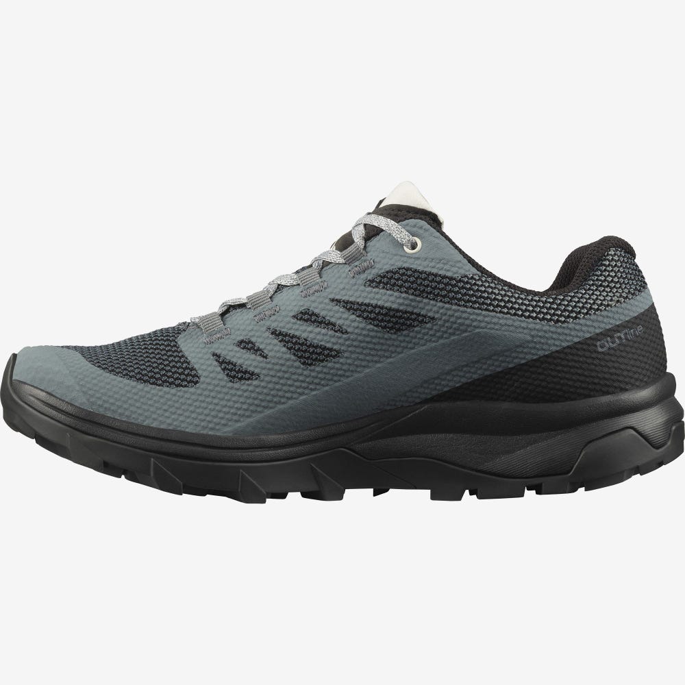 Women's Salomon OUTLINE GORE-TEX Hiking Shoes Grey/Black | HAKM-17432