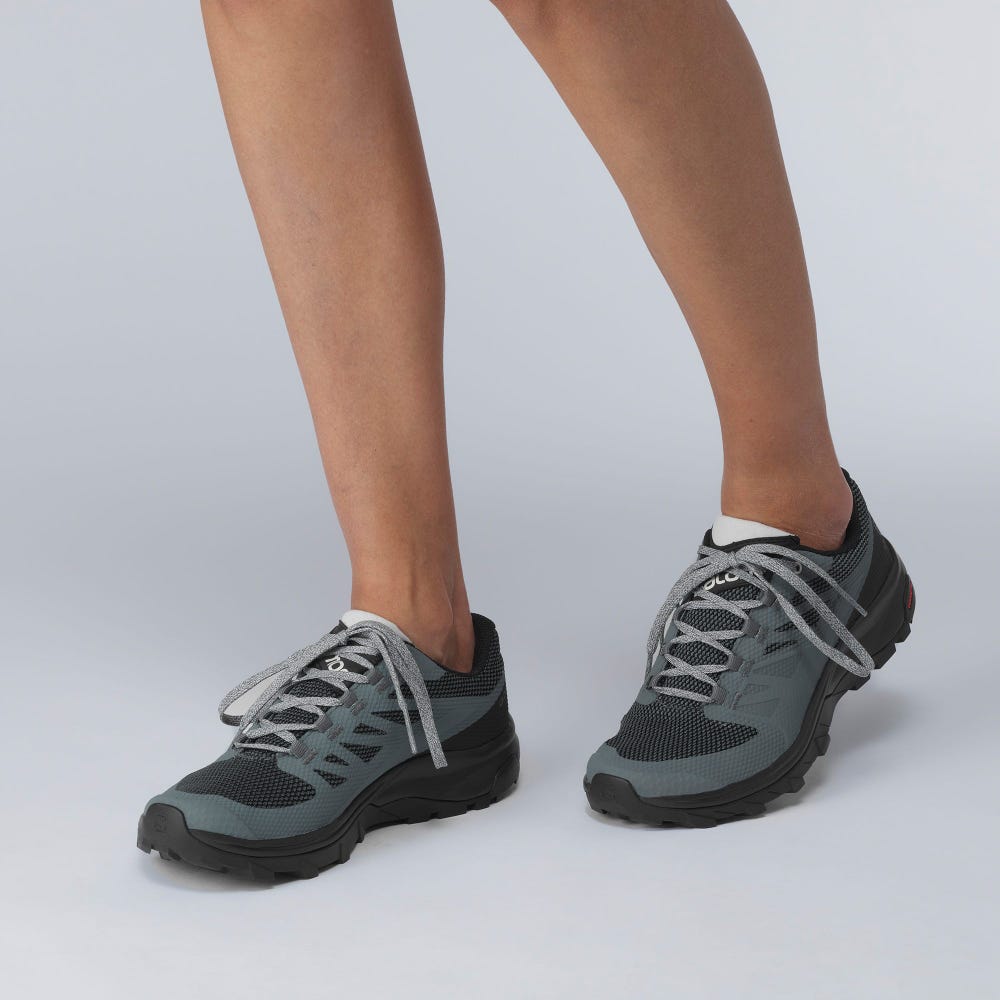 Women's Salomon OUTLINE GORE-TEX Hiking Shoes Grey/Black | HAKM-17432