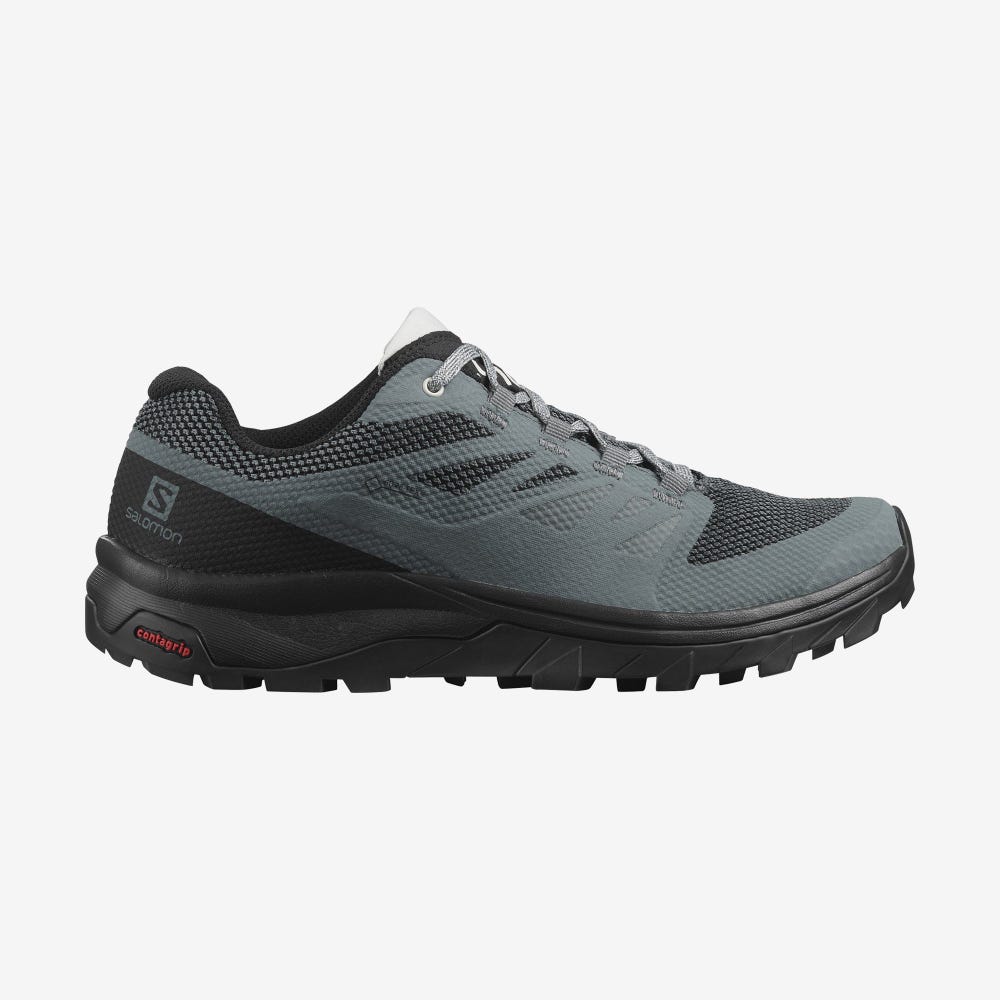 Women\'s Salomon OUTLINE GORE-TEX Hiking Shoes Grey/Black | HAKM-17432