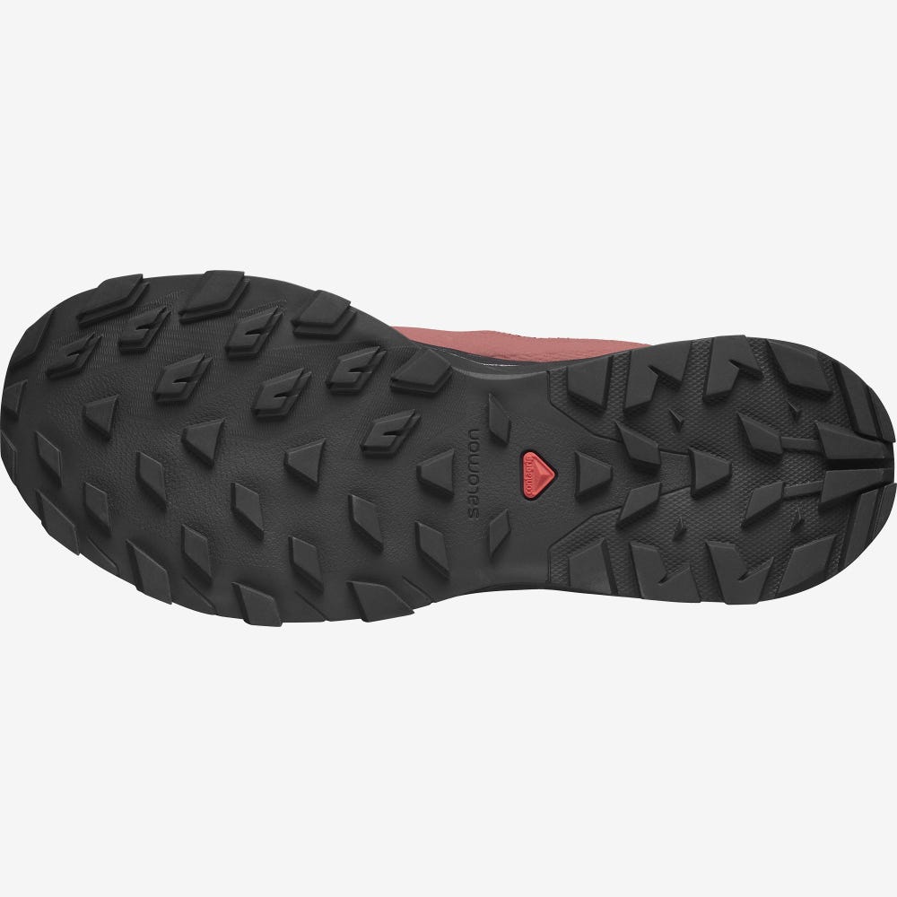Women's Salomon OUTLINE GORE-TEX Hiking Shoes Black/Dark Red | HSFA-06519