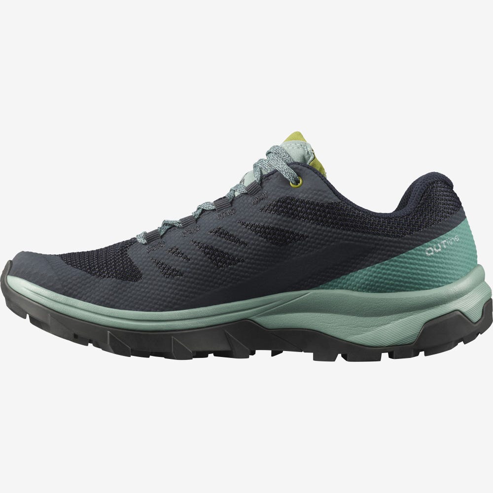 Women's Salomon OUTLINE GORE-TEX Hiking Shoes Navy | IHKR-25840