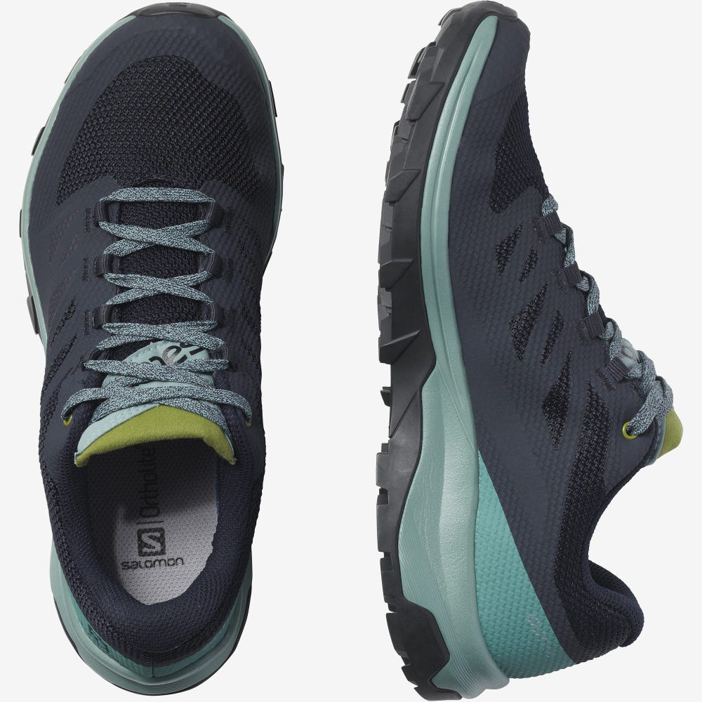 Women's Salomon OUTLINE GORE-TEX Hiking Shoes Navy | IHKR-25840