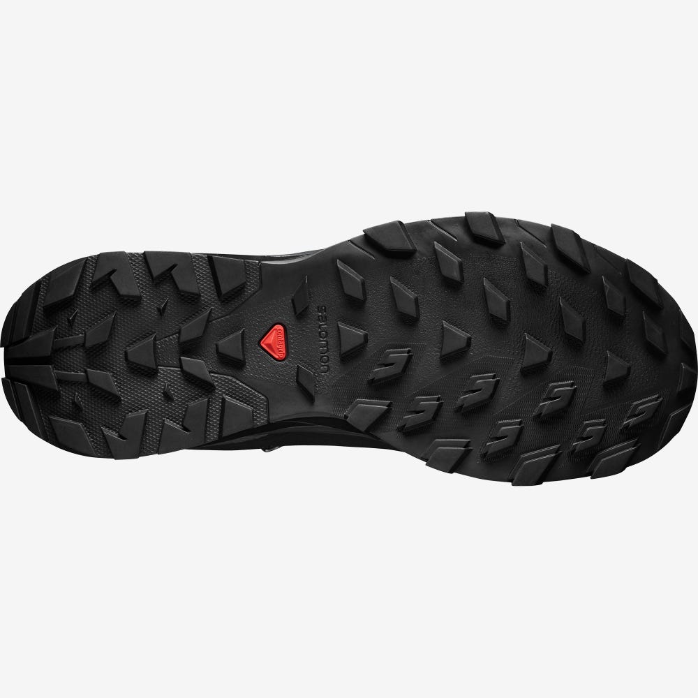 Women's Salomon OUTLINE MID GORE-TEX Hiking Boots Black/Green | DPXO-65912