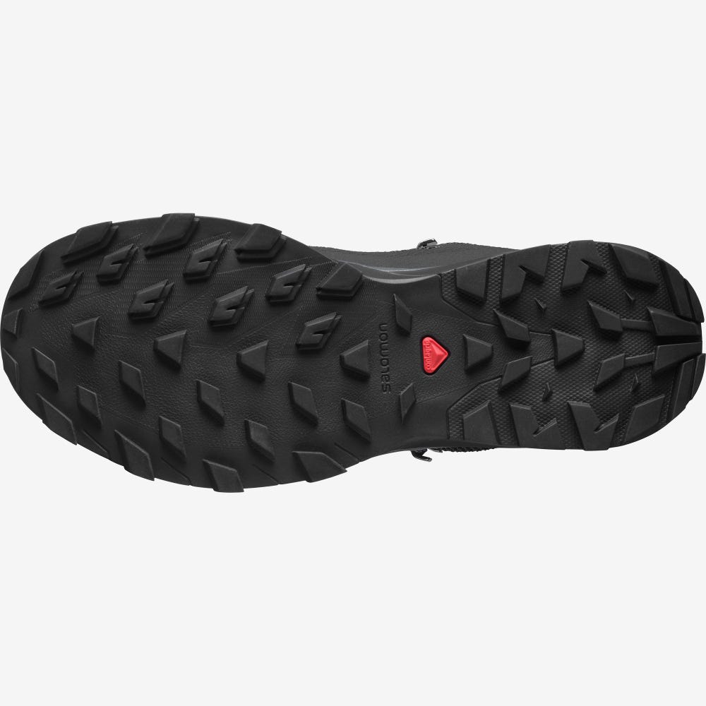 Women's Salomon OUTLINE MID GORE-TEX Hiking Boots Black/Green | DPXO-65912