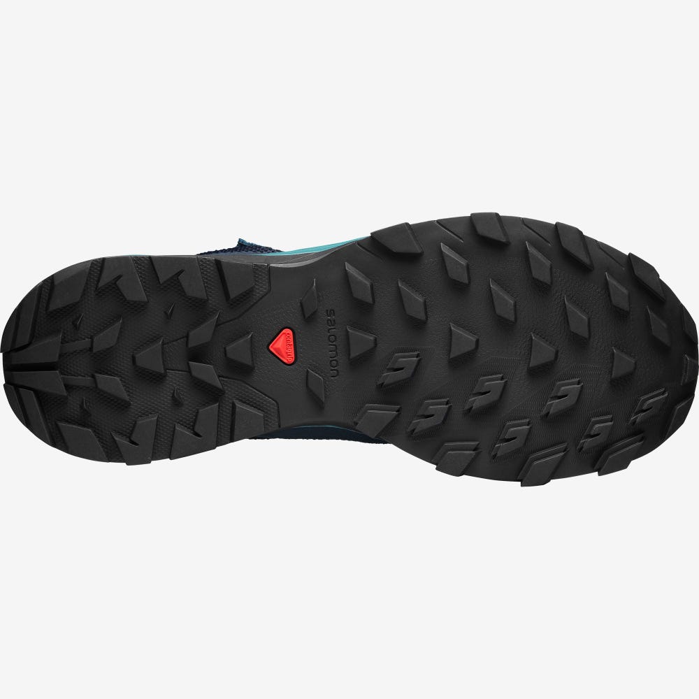 Women's Salomon OUTLINE MID GORE-TEX Hiking Boots Navy | TFPD-71546
