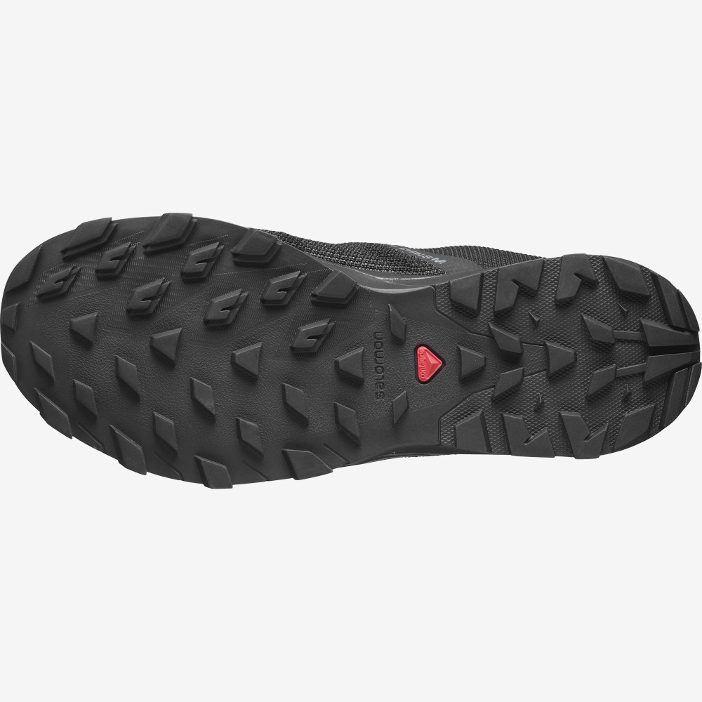 Women's Salomon OUTLINE PRISM GORE-TEX Hiking Shoes Grey Green | KNXB-86210