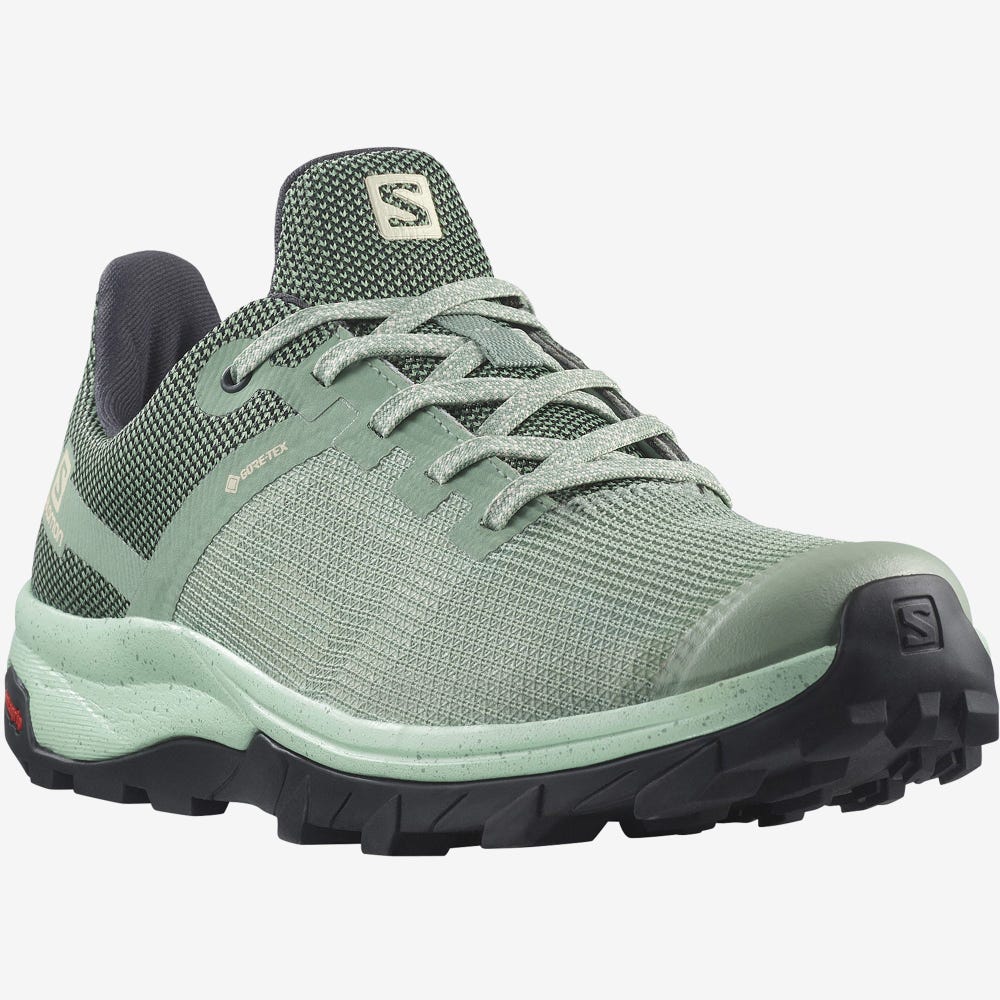 Women's Salomon OUTLINE PRISM GORE-TEX Hiking Shoes Black | PCLA-03857