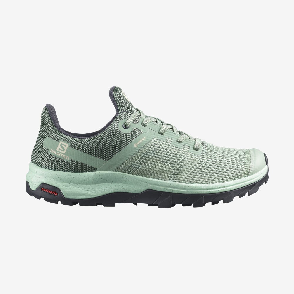 Women\'s Salomon OUTLINE PRISM GORE-TEX Hiking Shoes Black | PCLA-03857