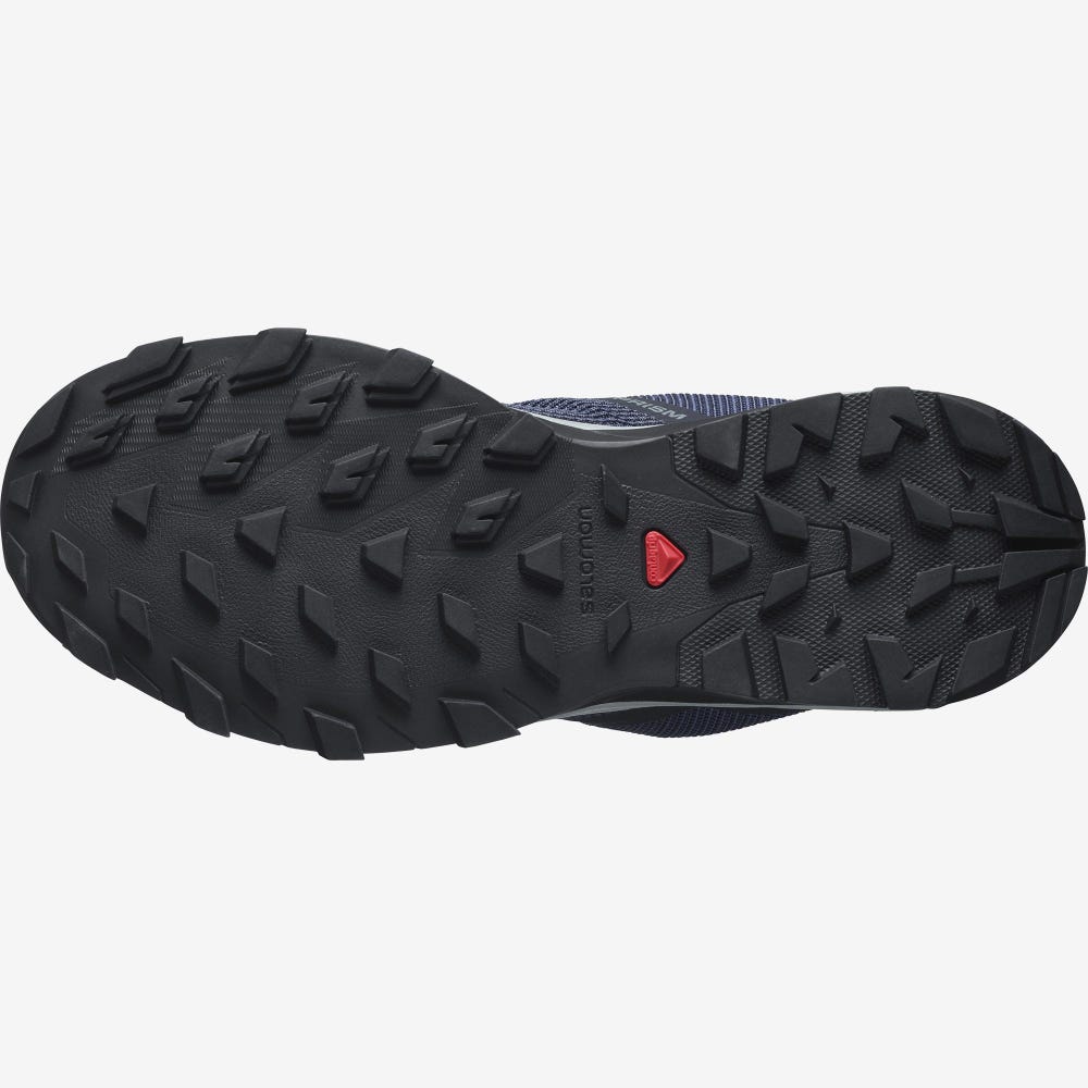 Women's Salomon OUTLINE PRISM GORE-TEX Hiking Shoes Blue Indigo/Navy | ZJPS-65714