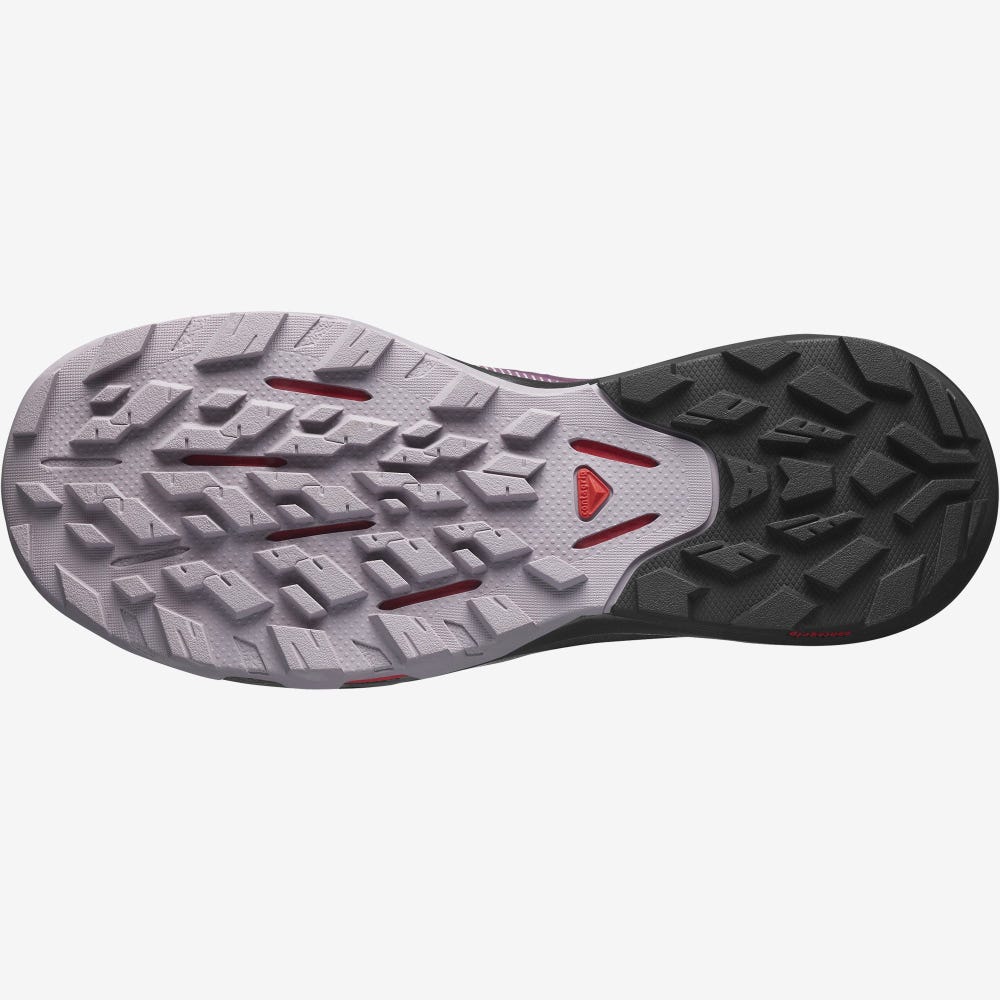 Women's Salomon OUTPULSE GORE-TEX Hiking Shoes Purple/Black/Red | KMCF-12957