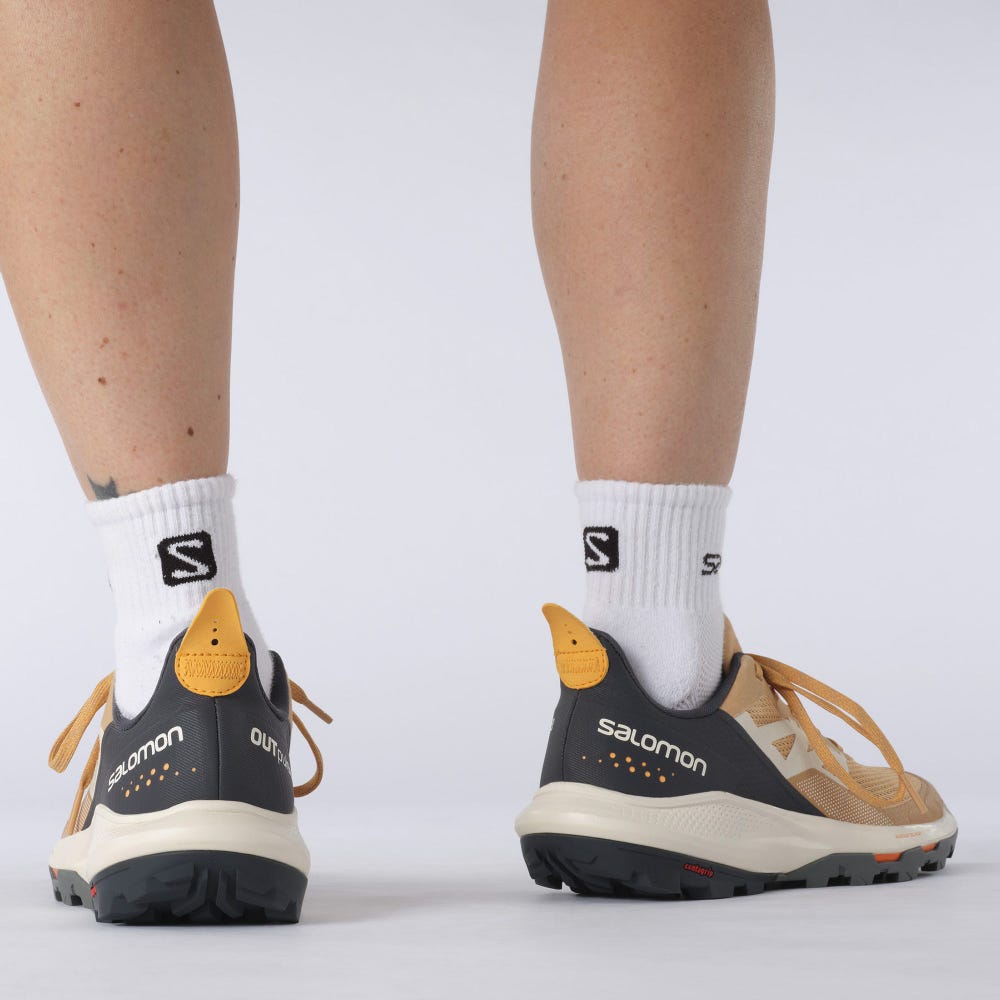 Women's Salomon OUTPULSE Hiking Shoes Brown/Orange | MLFD-79821