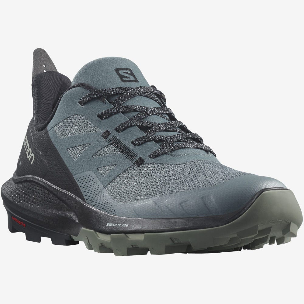 Women's Salomon OUTPULSE Hiking Shoes Grey/Black | FBKW-08234