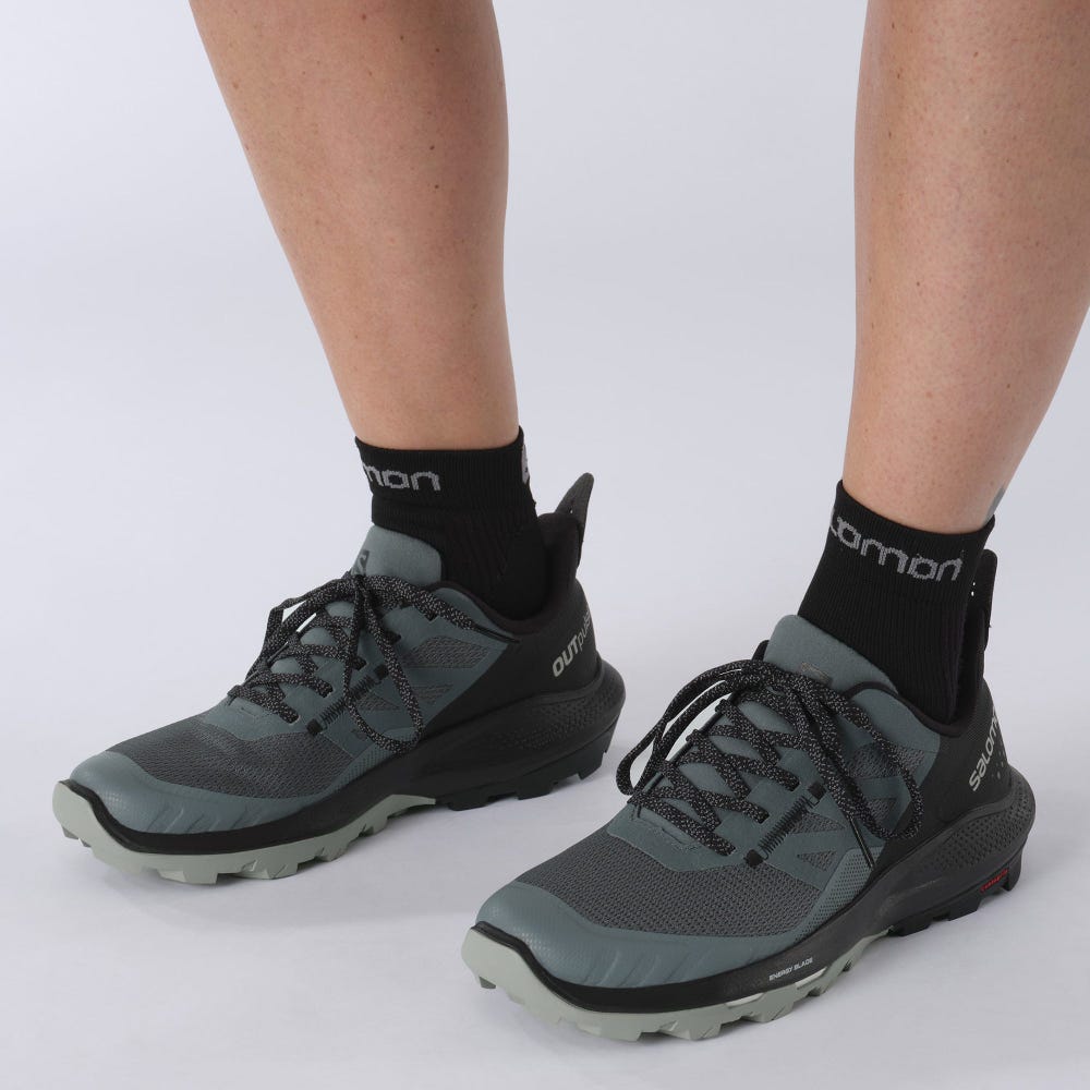 Women's Salomon OUTPULSE Hiking Shoes Grey/Black | FBKW-08234