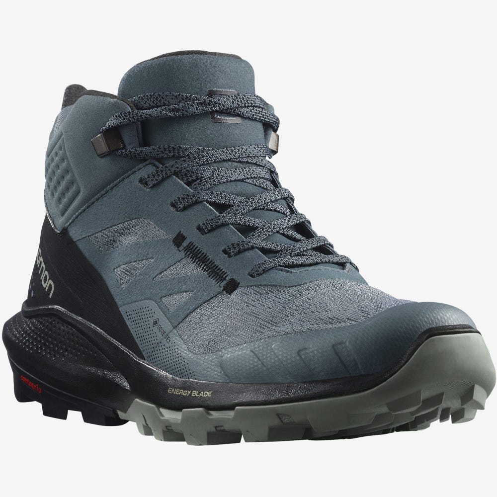 Women's Salomon OUTPULSE MID GORE-TEX Hiking Boots Grey/Black | TSBN-42513