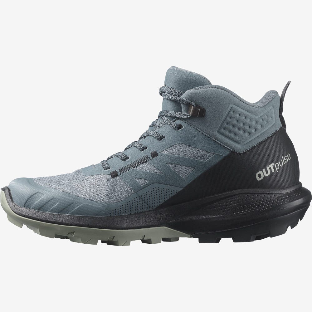 Women's Salomon OUTPULSE MID GORE-TEX Hiking Boots Grey/Black | TSBN-42513
