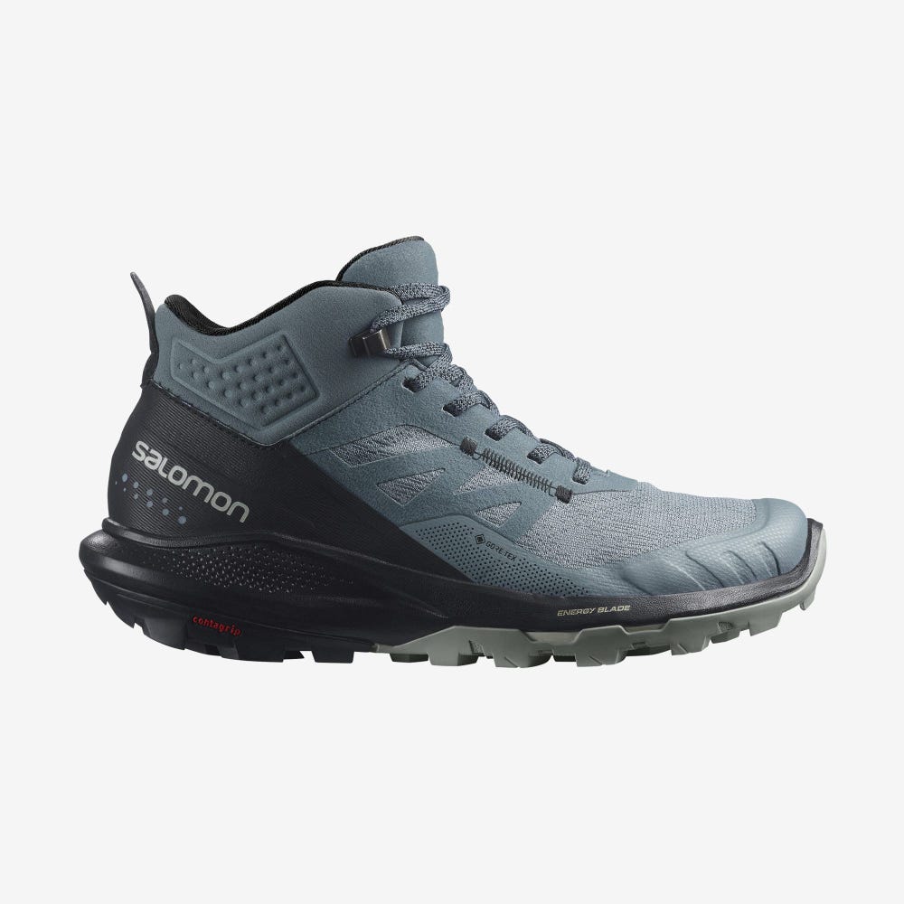 Women\'s Salomon OUTPULSE MID GORE-TEX Hiking Boots Grey/Black | TSBN-42513