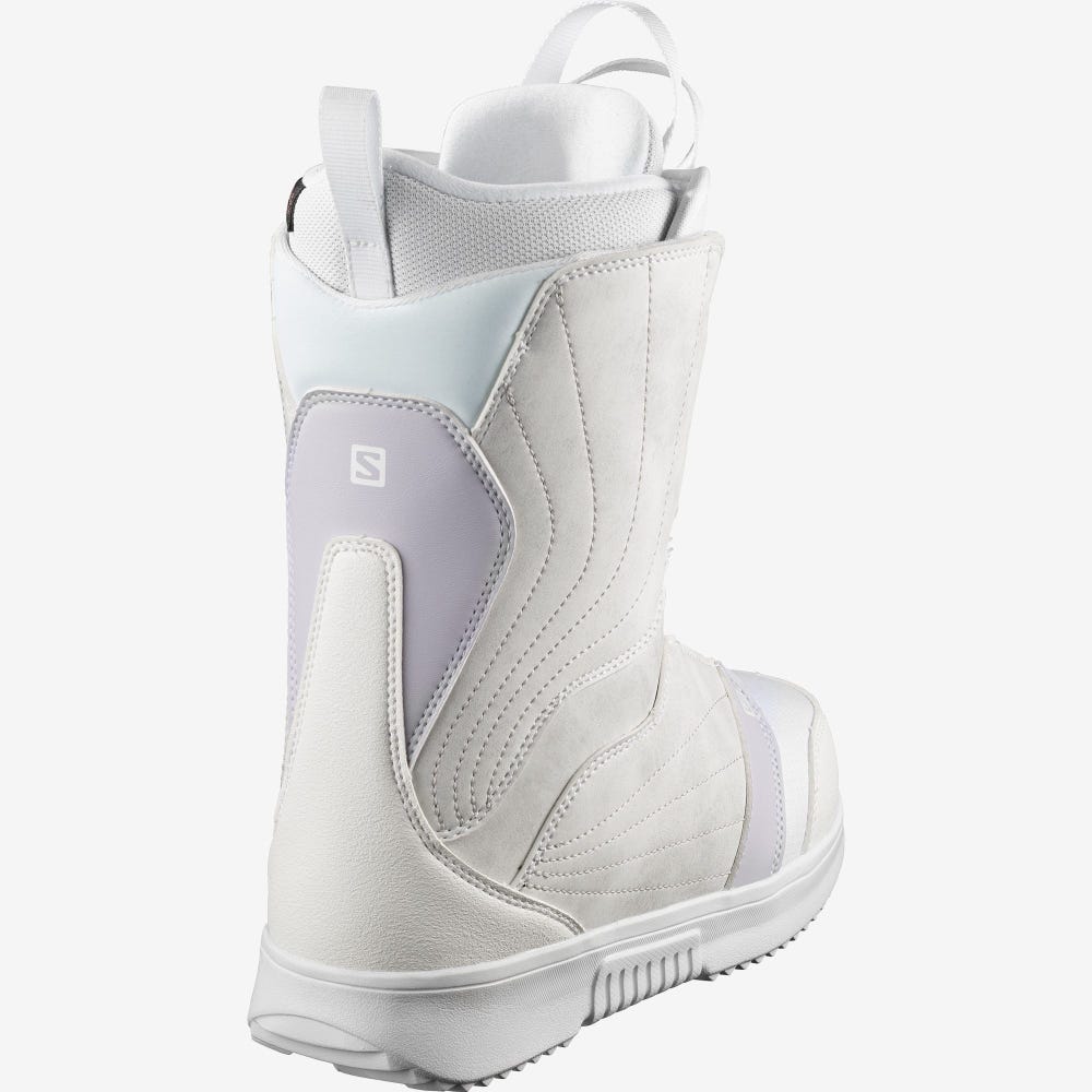 Women's Salomon PEARL BOA WHITE Snowboard Boots White | NIEY-85974