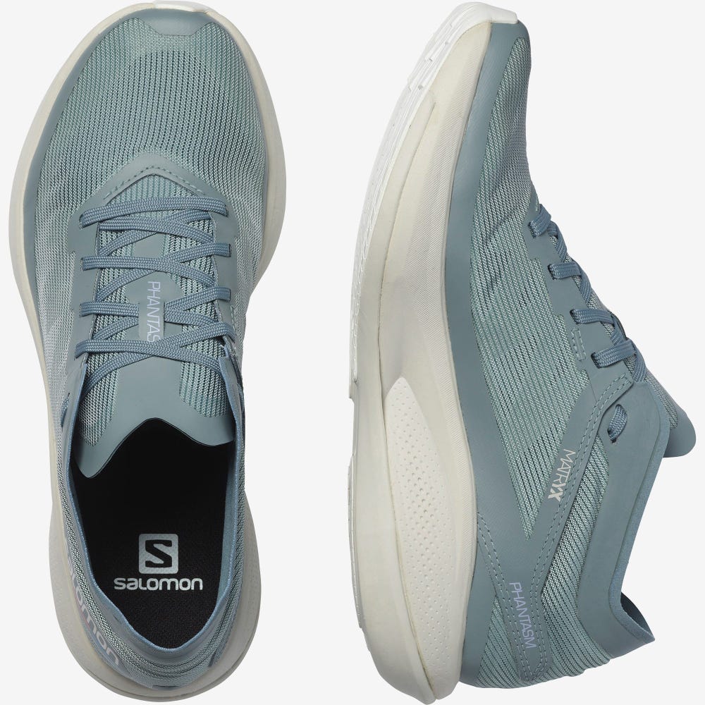 Women's Salomon PHANTASM Running Shoes Blue/White | DZVS-23741