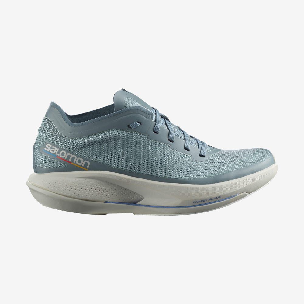 Women\'s Salomon PHANTASM Running Shoes Blue/White | DZVS-23741