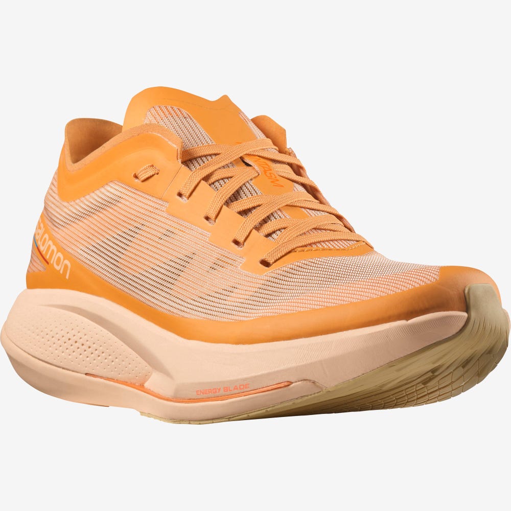 Women's Salomon PHANTASM Running Shoes Orange/Cream/Green | EWLA-08753