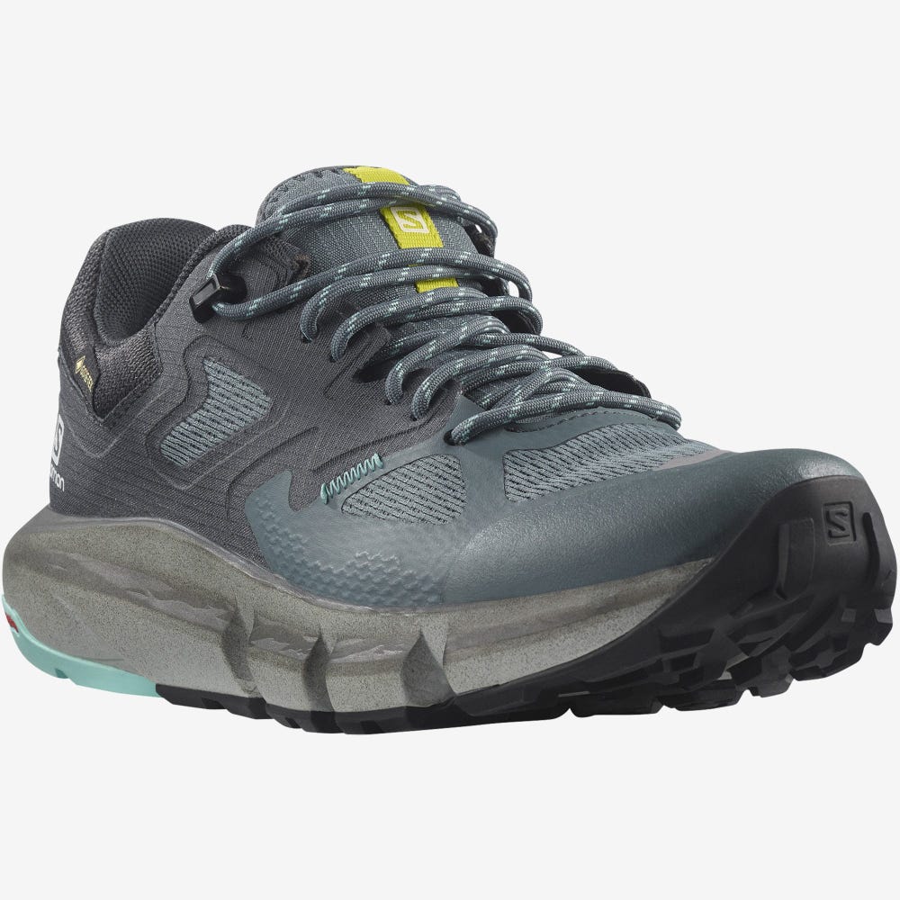 Women's Salomon PREDICT HIKE GORE-TEX Hiking Shoes Grey/Turquoise | VIAL-29765