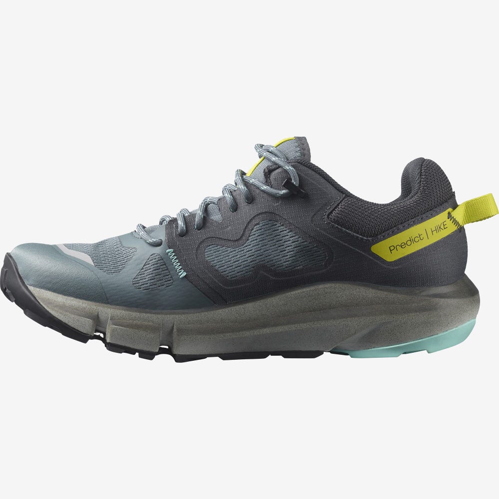 Women's Salomon PREDICT HIKE GORE-TEX Hiking Shoes Grey/Turquoise | VIAL-29765