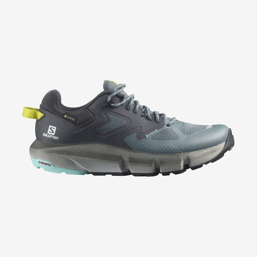 Women\'s Salomon PREDICT HIKE GORE-TEX Hiking Shoes Grey/Turquoise | VIAL-29765
