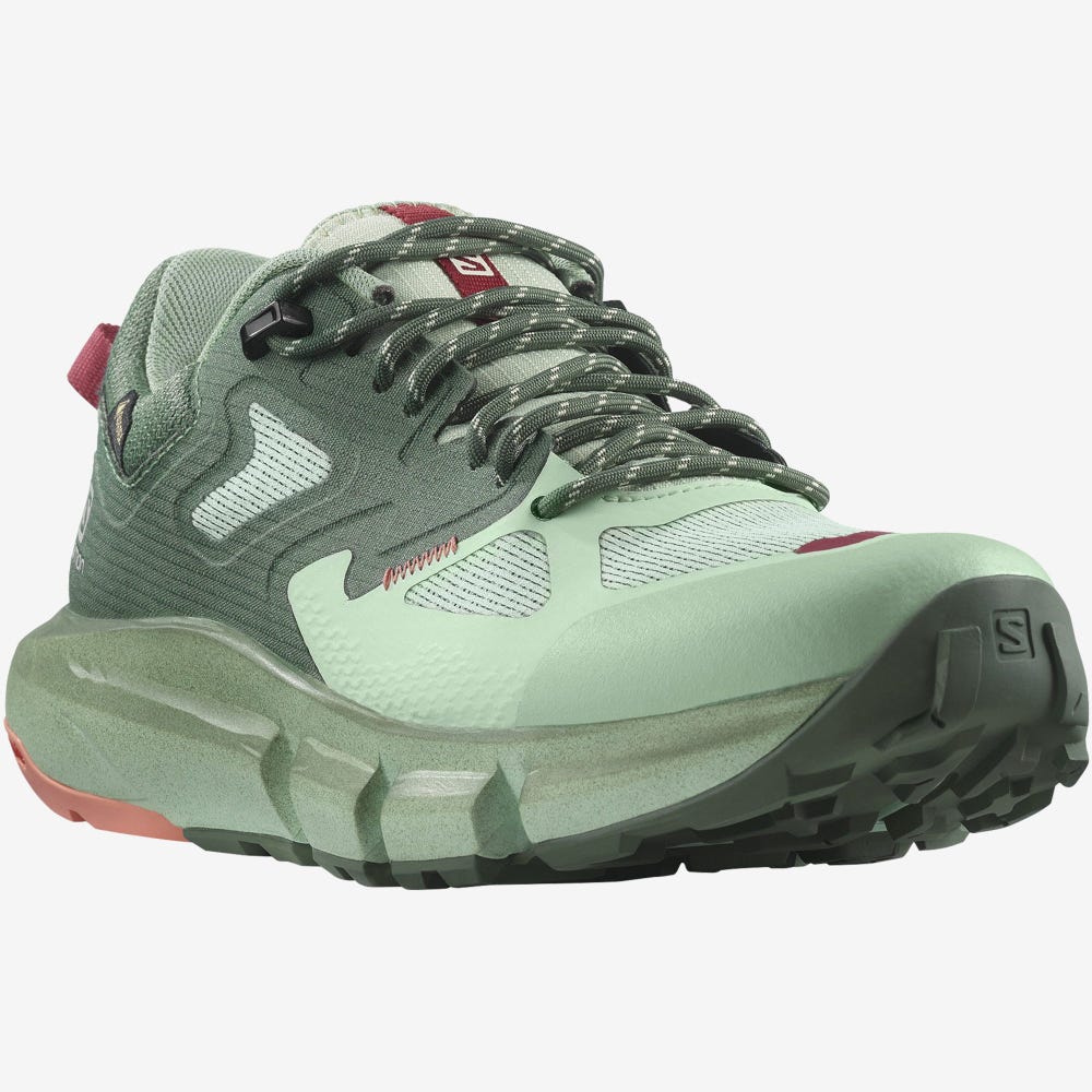 Women's Salomon PREDICT HIKE GORE-TEX Hiking Shoes Green | VYBD-15473